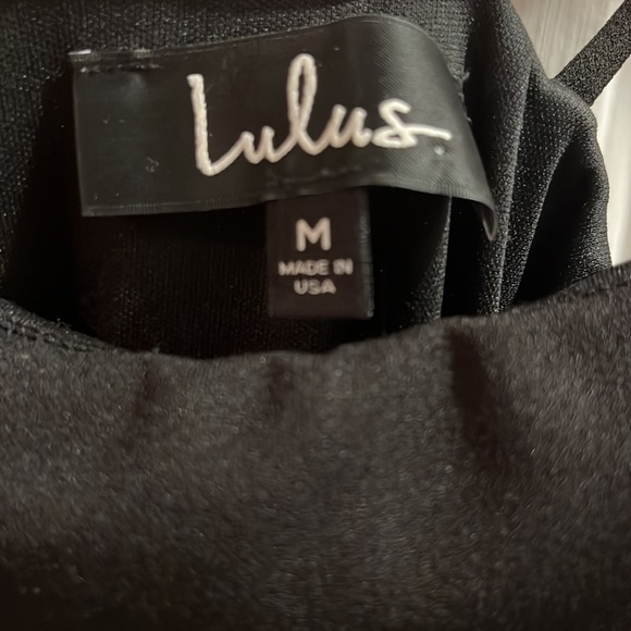 Lulus Long Black Dress Size Medium Spaghetti Strap - Picture 2 of 6